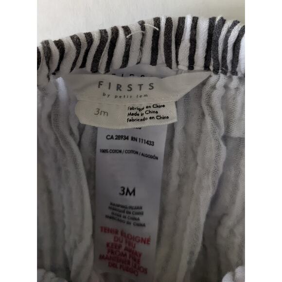 Petit Lem FIRSTS Striped Seersucker Dress Set Size 3m - Picture 2 of 8